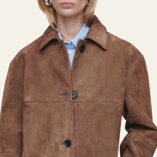 Serenya™ | Collared Suede Jacket